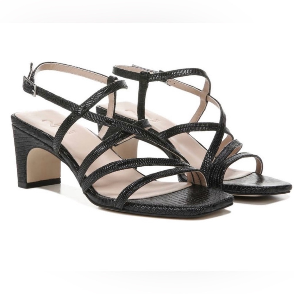 Naturalizer Black Block Heel Sandals